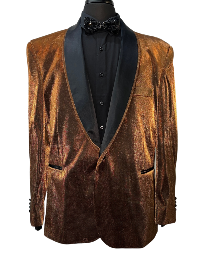 Blu Martini Black & Bronze Shiny Blazer