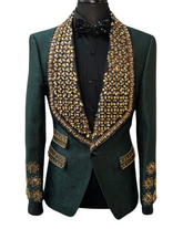 Barabas 3EBL14-GG Green & Gold Blazer