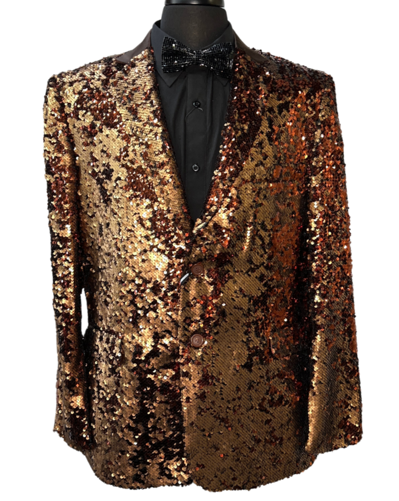 Blu Martini Bronze Glitter Formal Blazer