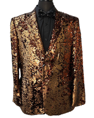 Blu Martini Bronze Glitter Formal Blazer