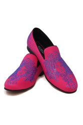 Barabas Pink & Purple Medusa rhinestone slip-on loafer