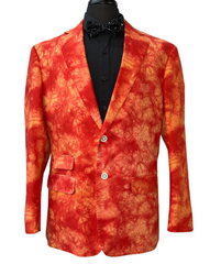 Cigar Orange Sunset Tie-Dye Blazer