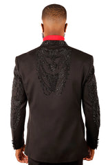 Barabas 3BLR18 Black Rhinestone Blazer