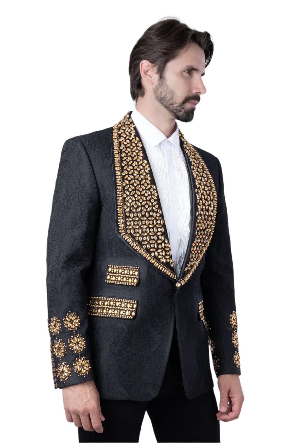 Barabas 3EBL14-BG Black & Gold Blazer