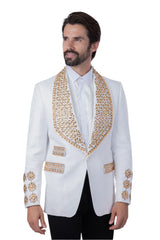 Barabas 3EBL14-WG White & Gold Blazer