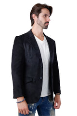 Barabas Black Suede 4BL56-B Blazer