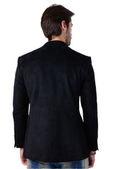 Barabas Black Suede 4BL56-B Blazer