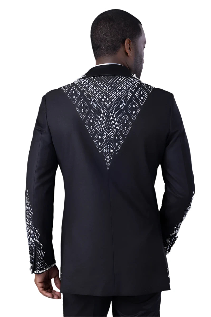 Barabas 4EBL51 Black & Silver Blazer