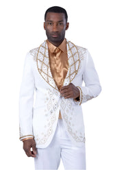 Barabas 4EBL51 White & Gold Blazer