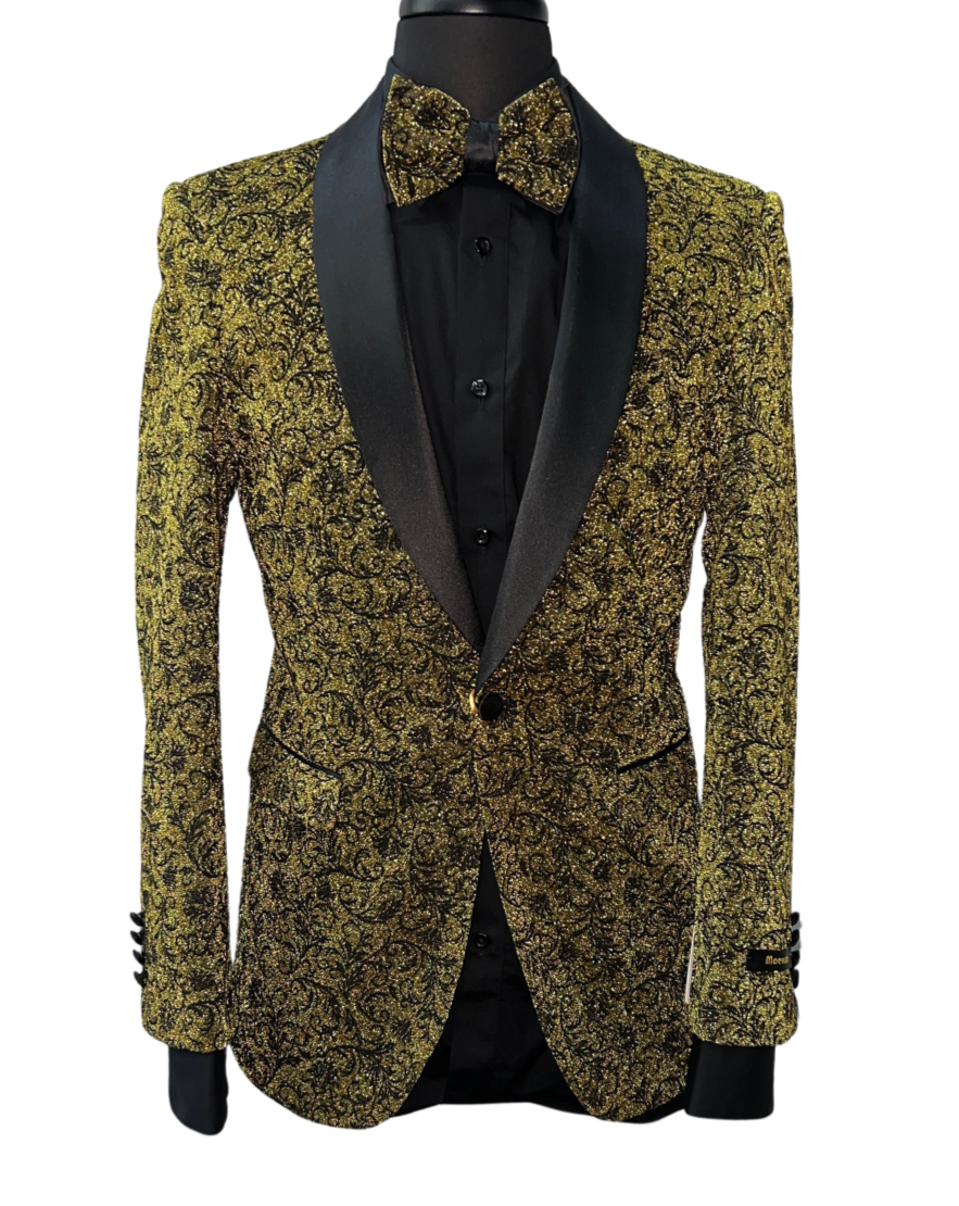 Needle & Stich Black & Gold Glitter Formal Blazer