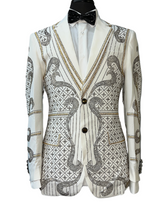 Barocco Off-White Embellished Blazer
