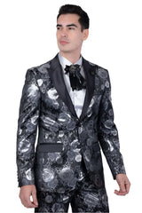 Barabas 5BL02 Black & Silver Suit
