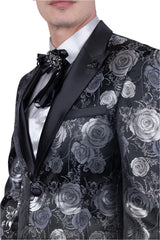 Barabas 5BL02 Black & Silver Suit