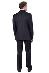Barabas 5SU39-B Black & Gold Pinstripe Suit
