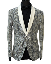 Cielo Black & White Lace Formal Blazer