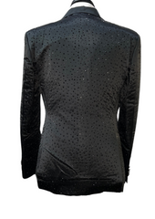 Barocco Black Rhinestone Embellished Satin Suit