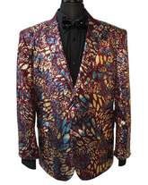 Blu Martini Maroon Glitter Formal Blazer