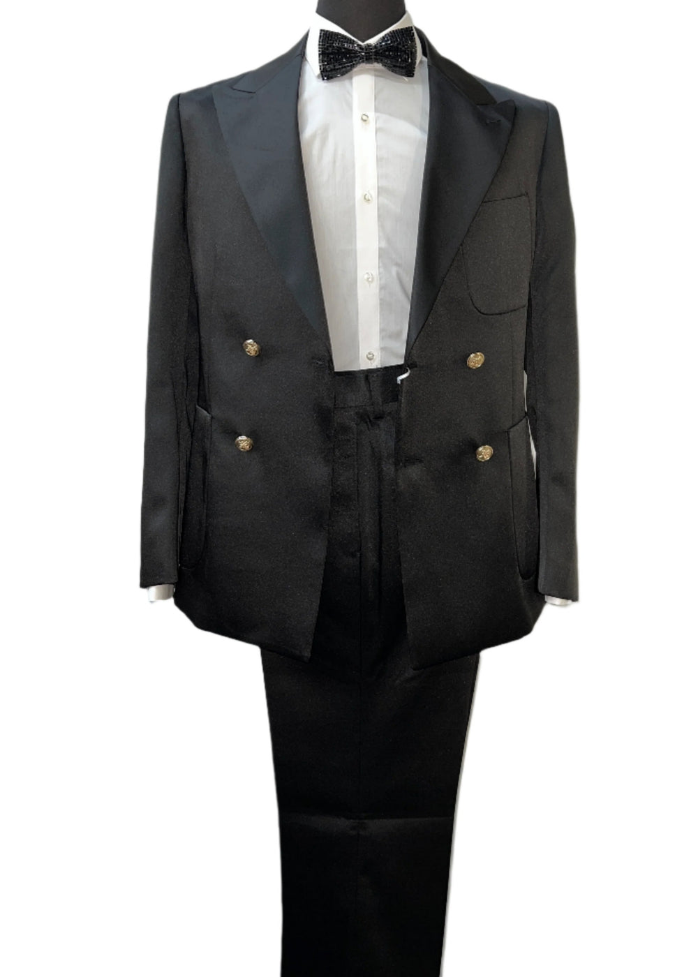 Biarelli BLX-5020 Black Satin Suit