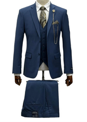 Fabio Fabrini FF2S+V-4030S Slate Blue Suit