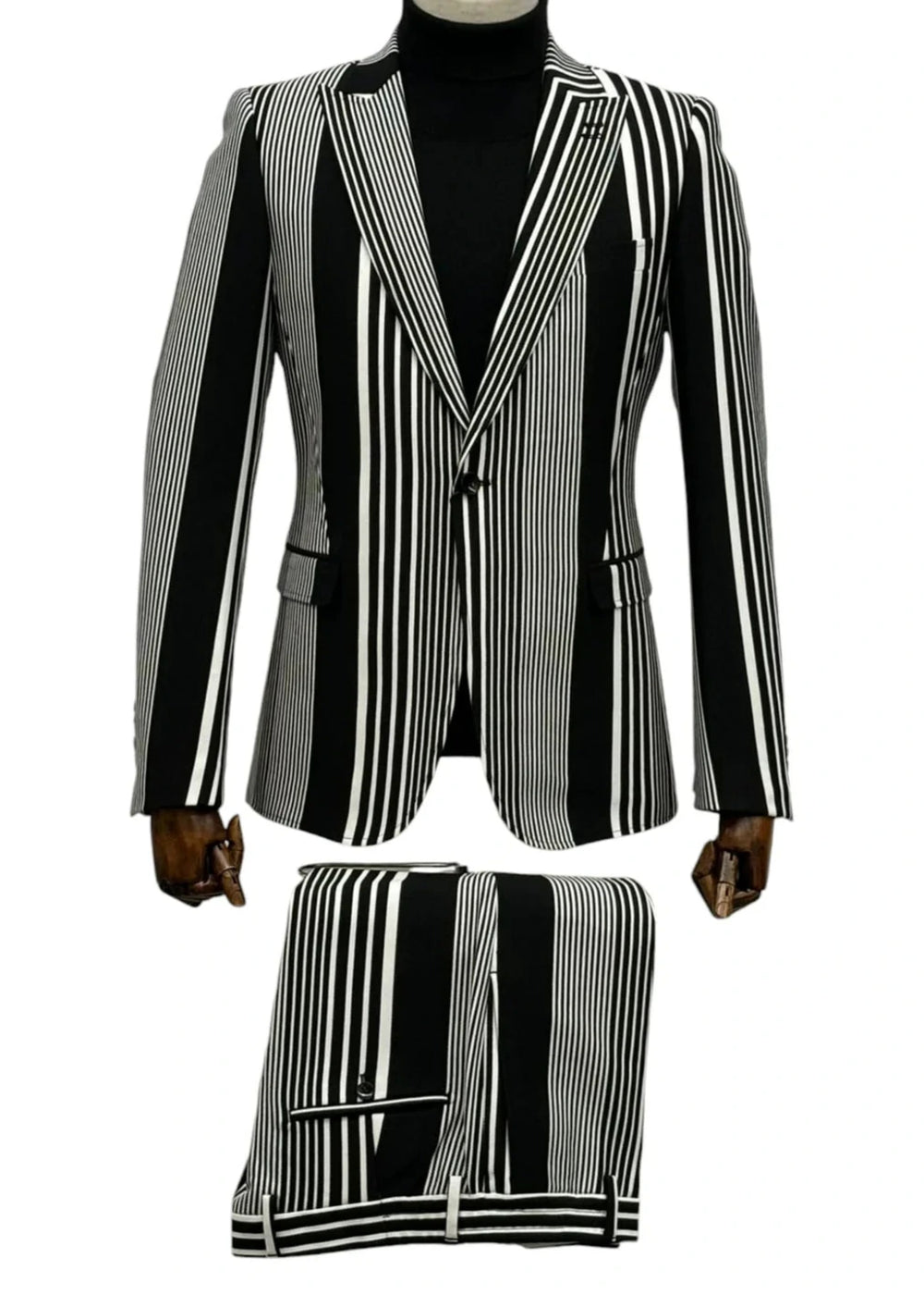 Giovanni Testi GTRVL1P-2751 Black & White Suit