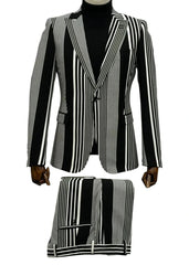 Giovanni Testi GTRVL1P-2751 Black & White Suit