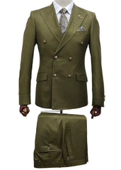 Giovanni Testi GT6DB-1501-O Olive Suit