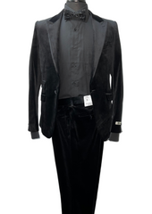 Giovanni Testi GTX1P-1925-B Black Velvet Suit