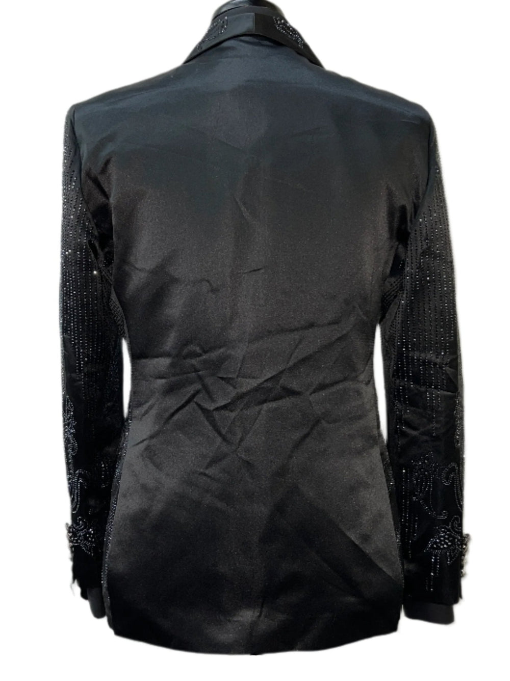 Barocco SB451-B Black Rhinestone Embellished Blazer