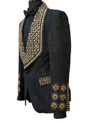 Barabas 3EBL14-BG Black & Gold Blazer