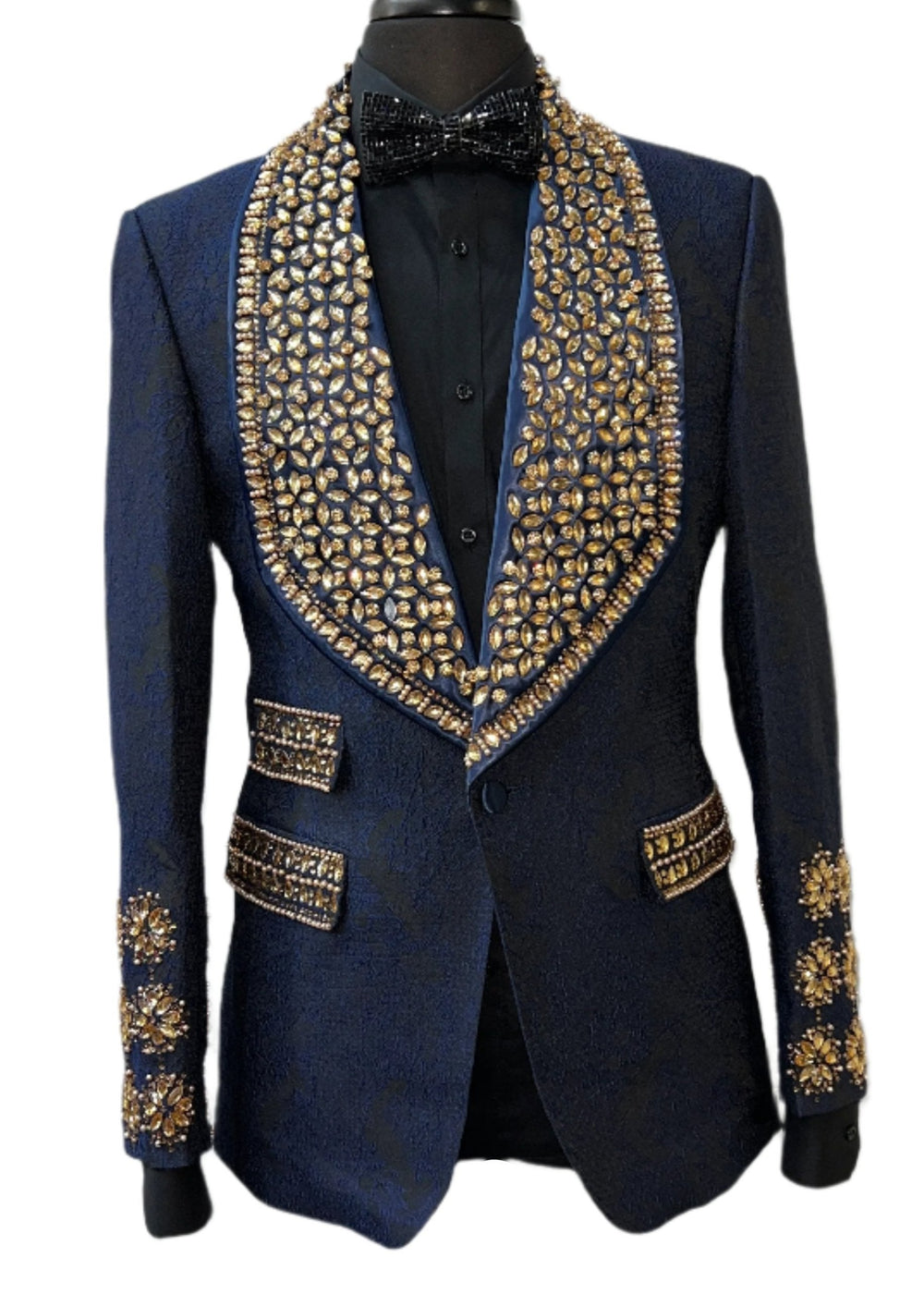 Barabas 3EBL14-NG Navy & Gold Blazer