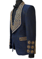 Barabas 3EBL14-NG Navy & Gold Blazer