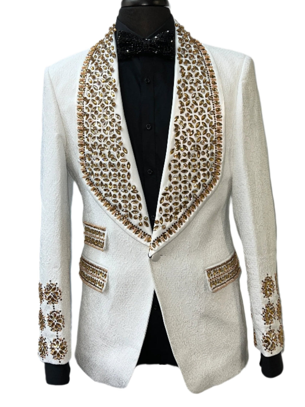 Barabas 3EBL14-WG White & Gold Blazer