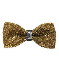 Gold Embellished Rhinestone Bow-Tie