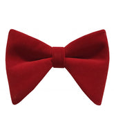 Red Velvet Long Bow Tie & Pocket Square