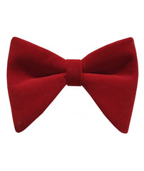 Red Velvet Long Bow Tie & Pocket Square