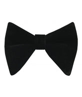 Black Velvet Long Bow Tie & Pocket Square