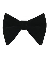 Black Velvet Long Bow Tie & Pocket Square