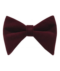 Burgundy Velvet Long Bow Tie & Pocket Square
