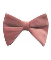 Dusty Rose Velvet Long Bow Tie & Pocket Square