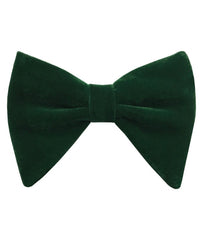 Hunter Green Velvet Long Bow Tie & Pocket Square