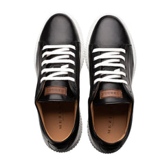 Mezlan Leather Scallop Sole Sneaker