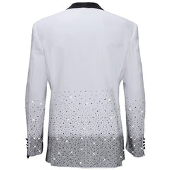 Barocco SB436-W White & Black Rhinestone Blazer