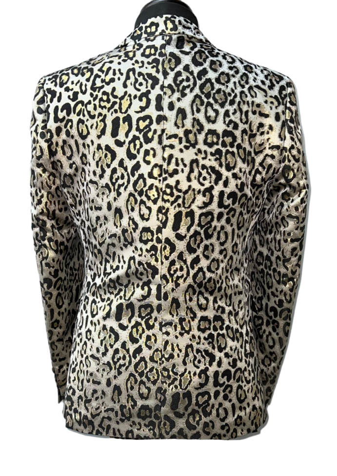 Biarelli Leopard Print Formal Suit
