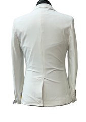 Giovanni Testi white velvet double breasted suit