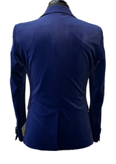 Giovanni Testi Formal Navy & Black Velvet Suit
