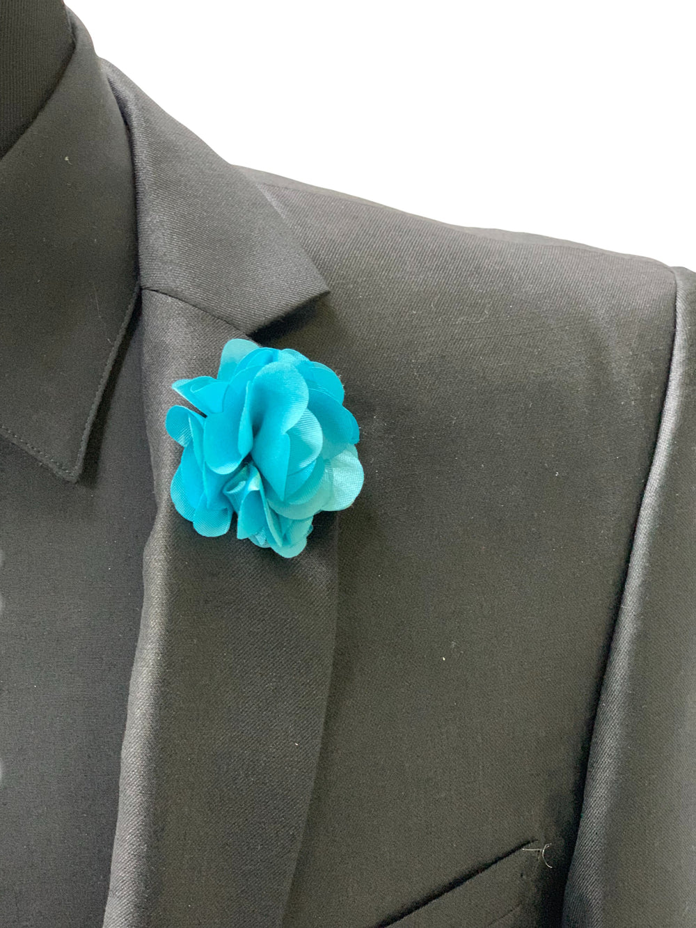 Teal Flower Lapel Pin