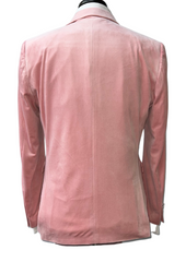 Biarelli Double Breasted Light Pink Suede Suit