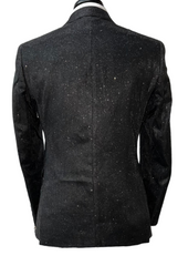 Biarelli Double Breasted Black Sparkle Suit