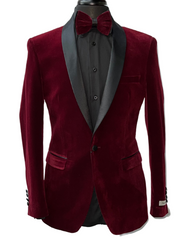 Needle & Stitch Formal Wine Velvet Blazer