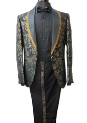 Biarelli Black & Copper Formal Suit